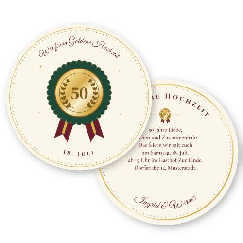 Goldmedaille – Goldene Hochzeit
