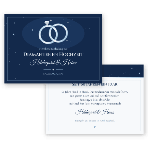 Diamantringe – Diamantene Hochzeit