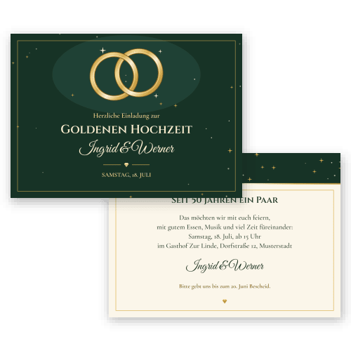 Goldringe – Goldene Hochzeit
