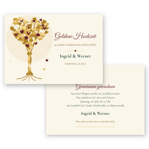 Lebensbaum – Goldene Hochzeit