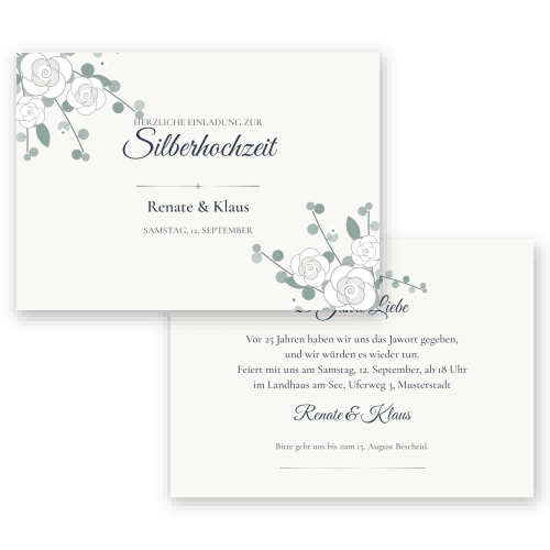 Silberrosen – Silberhochzeit